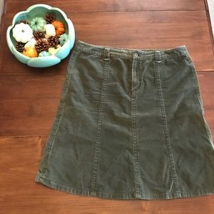 Eddie Bauer corduroy A-line skirt